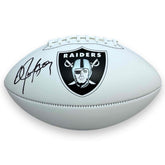 Bo Jackson Autographed Signed Oakland Raiders Logo Football - Beckett